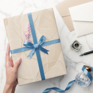 Modern Minimalist Soft Beige Flow Abstract Pattern Wrapping Paper