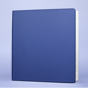 Modern Minimalist Solid Colour Blank Blue Binder