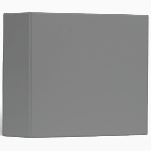 Modern Minimalist Solid Colour Blank Grey Binder