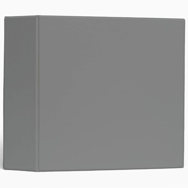 Modern Minimalist Solid Colour Blank Grey Binder (Front/Spine)