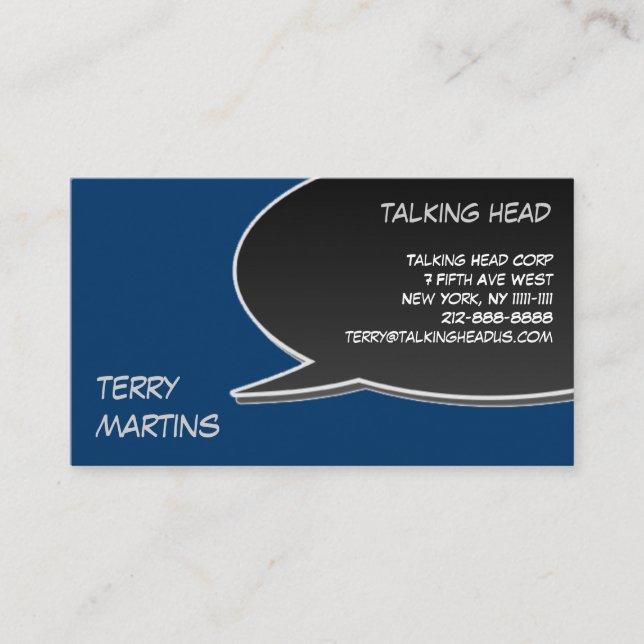 Modern Minimalist Speech Bubble Graphic Business Card (Front)