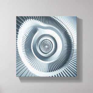 Modern Minimalist Spiral Staircase Art - Abstract  Canvas Print