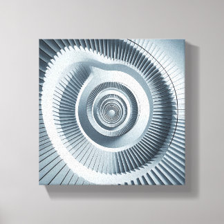 Modern Minimalist Spiral Staircase Art - Abstract Canvas Print