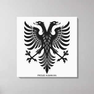 Modern Minimalist Spread-Wing Eagle Canvas Print