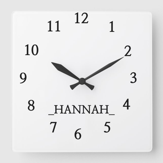  Modern Minimalist Square Wall Clock (Front)