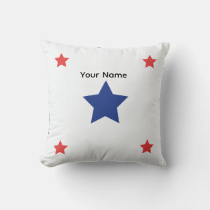 Modern Minimalist Star & Circle GeometThrow Pillow
