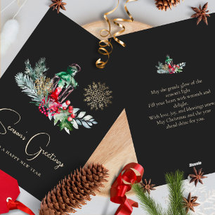 Modern Minimalist Stylish Script Merry Christmas Holiday Card