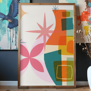 Modern Minimalist Stylish Trendy Mid-Century Poster