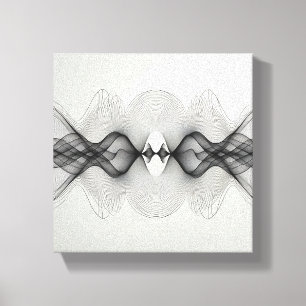 Modern Minimalist Symmetrical Line Art - Abstract  Canvas Print
