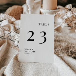 Modern Minimalist Table Number