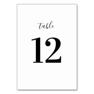 Modern Minimalist Table Number