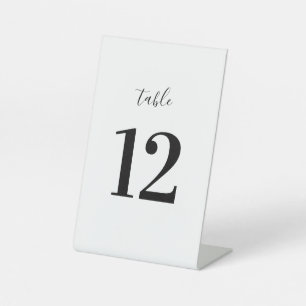 Modern Minimalist Table Number Pedestal Sign