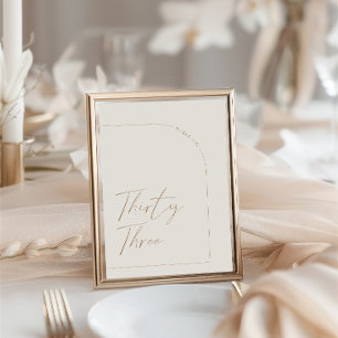 Modern Minimalist Table Thirty Three Table Number