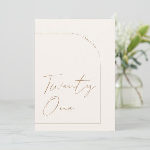 Modern Minimalist Table Twenty One Table Number