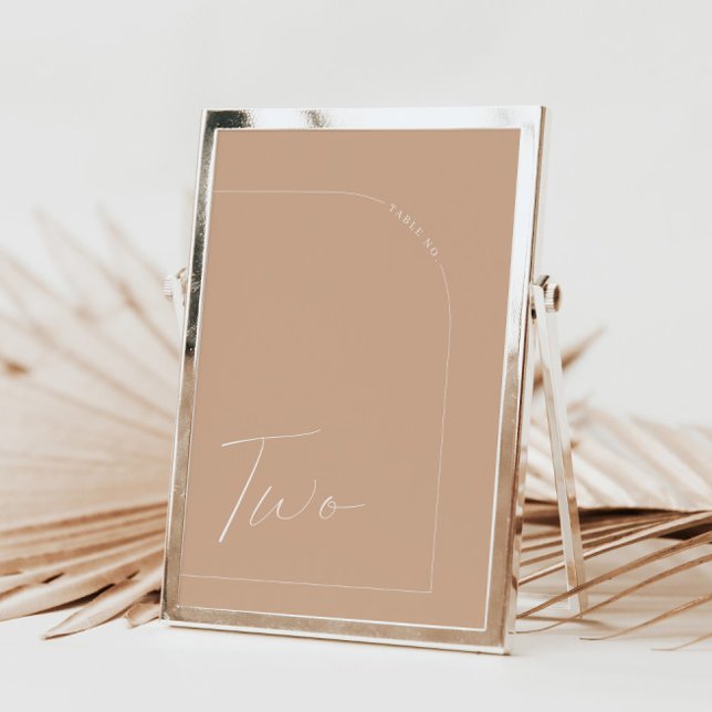 Modern Minimalist Tan Arch Table Two Table Number (Modern Minimalist Tan Arch Table Two Table Number)