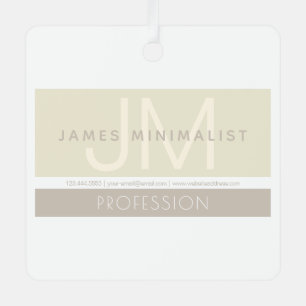 Modern Minimalist   Taupe Earth-tones Metal Ornament