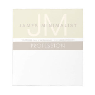 Modern Minimalist   Taupe Earth-tones Notepad