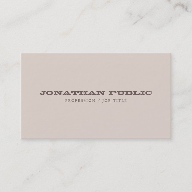 Modern Minimalist Template Elegant Colours Trendy Business Card (Front)