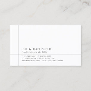 Modern Minimalist Template Elegant Professional Business Card