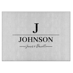 Modern minimalist template Monogram Initial Names Cutting Board