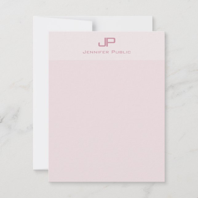 Modern Minimalist Template Pastel Colours Monogram (Front)