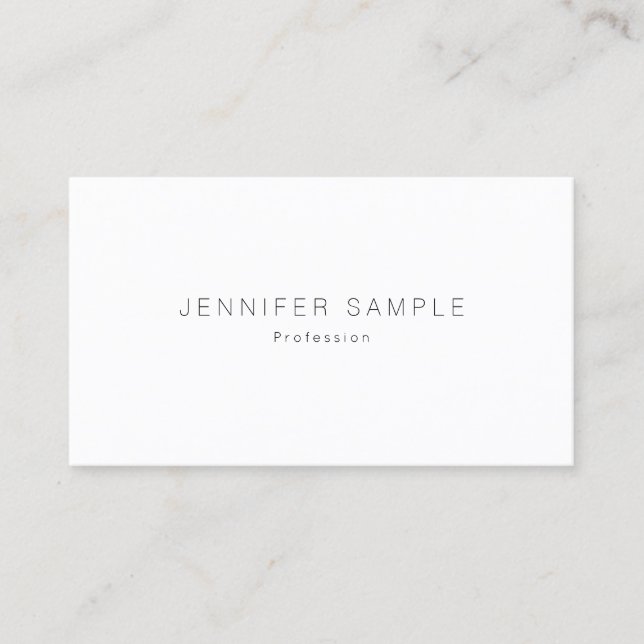 Modern Minimalist Template Professional Elegant Business Card (Front)
