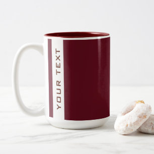 Modern Minimalist Template Your Name or Text Large Two-Tone Coffee Mug