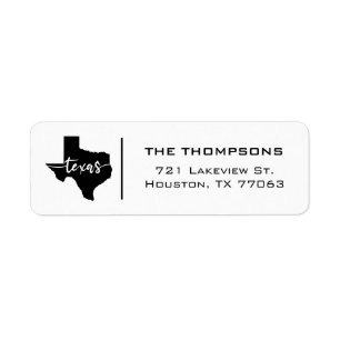 Modern Minimalist Texas State Map 