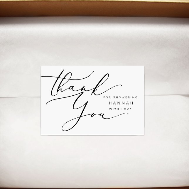 Modern Minimalist Thank you Bridal Shower  Sticker (Creator Uploaded)