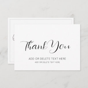 Modern, Minimalist Thank You Congratulations Card