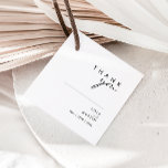 Modern Minimalist Thank You Favour Tags<br><div class="desc">This Modern Minimalist thank you favour tags is perfect for your classy boho wedding. Its simple, unique abstract design accompanied by a contemporary minimal script and a white and black colour palette gives this product a feel of elegant formal luxury while staying simplistic, chic bohemian. Keep it as is, or...</div>