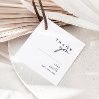 Modern Minimalist Thank You Favour Tags