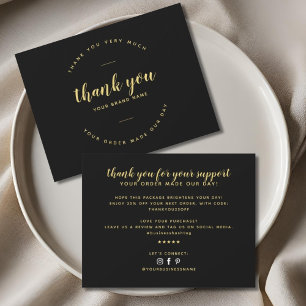 Modern minimalist thank you for your order card