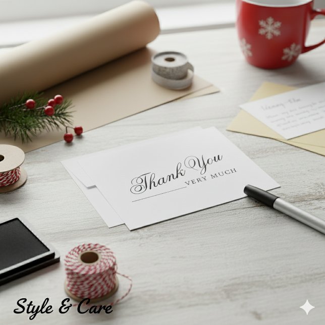 Modern Minimalist Thank You Very Much Note Card (Modern Minimalist Thank You Very Much Note Card)