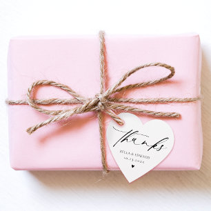 Modern Minimalist Thank You Wedding Favours Tags