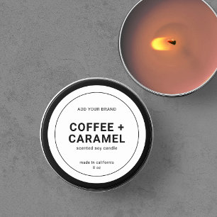 Modern Minimalist Thin Black Border Product Label