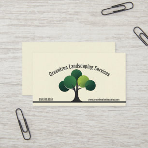Modern Minimalist Tree Landscape Yard Garden Business Card