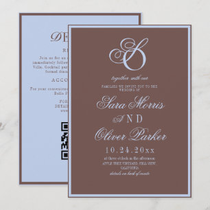 Modern Minimalist Trendy Elegant Wedding Invitation