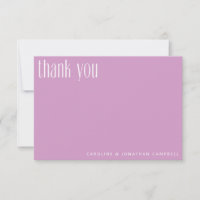 Modern Minimalist Trendy Purple Custom Wedding Tha
