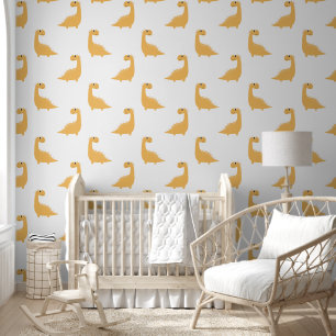 Modern Minimalist Turmeric Dinosaurs Wallpaper