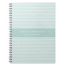 Modern Minimalist Turquoise Stripes Monogram