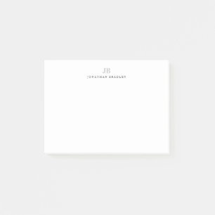 Modern Minimalist Two Letter Monogram Name Post-it Notes