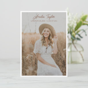 Modern Minimalist Two Photo 2026 Graduation Party Invitation