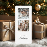 Modern Minimalist Two Photo Christmas Holiday<br><div class="desc">Share the warmth of the season with this modern minimalist Christmas holiday card, designed with a clean two-photo layout and elegant typography. Perfect for showcasing your favourite family moments, this vertical design keeps the focus on your photos while adding a timeless, sophisticated touch. The neutral background and stylish script make...</div>