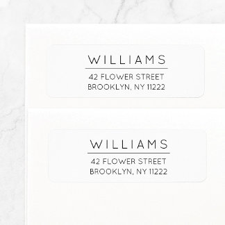 Modern Minimalist Typography 01 Return Address