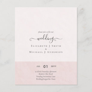 Modern Minimalist Typography Colour Wedding INVITE Flyer
