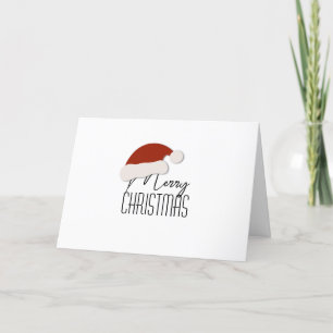 Modern Minimalist Typography Merry Christmas Holiday Card