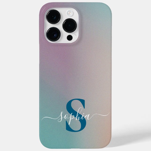 Modern Minimalist Typography Name monogrammed Case-Mate iPhone Case (Back)