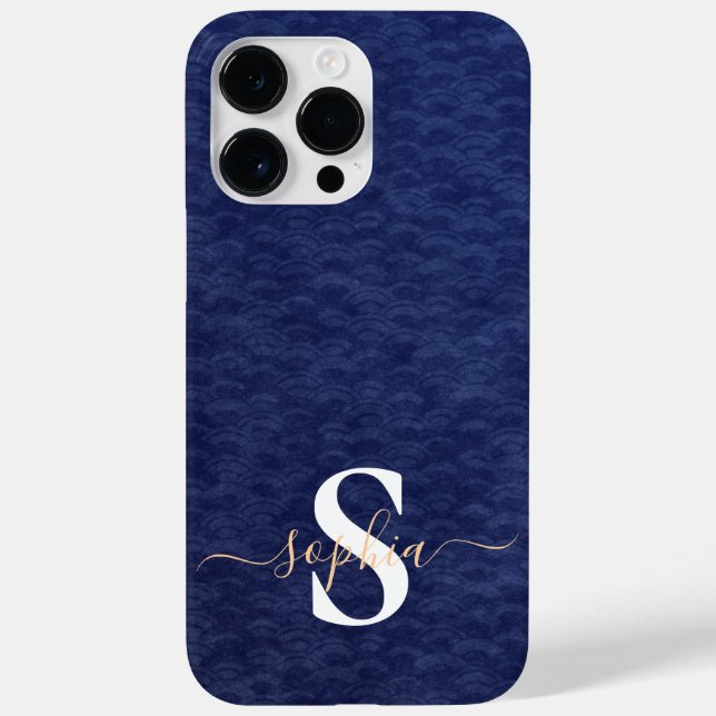 Modern Minimalist Typography Name monogrammed Case-Mate iPhone Case (Back)