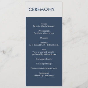 Modern Minimalist Typography Navy Blue Grey Program